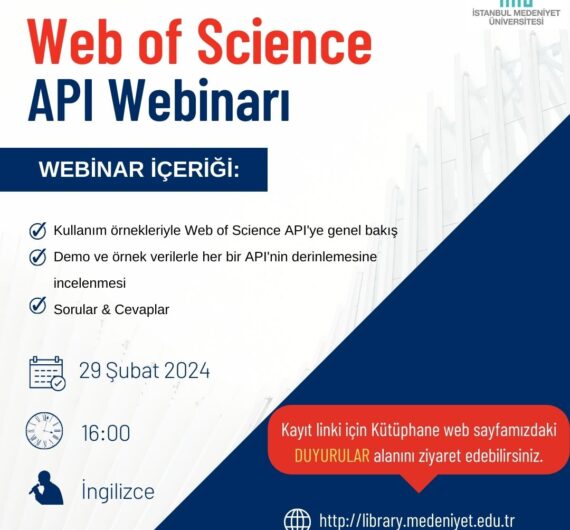 Web of Science API Webinarı