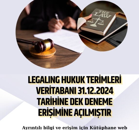 Legaling Hukuk Terimleri Veritabanı Deneme Erişimine Açılmıştır