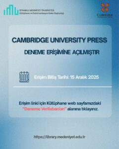 Campridge University Press Deneme Erişimi