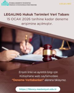 LEGALING Hukuk Terimleri Veri Tabanı Deneme Erişimi