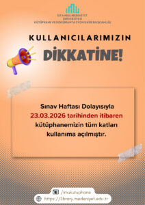 Sınav Haftası Duyuru