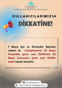 1 Mayıs Kütüphane Kullanımı