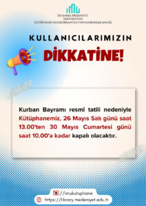 Kurban Bayramı Kütüphane Kullanımı